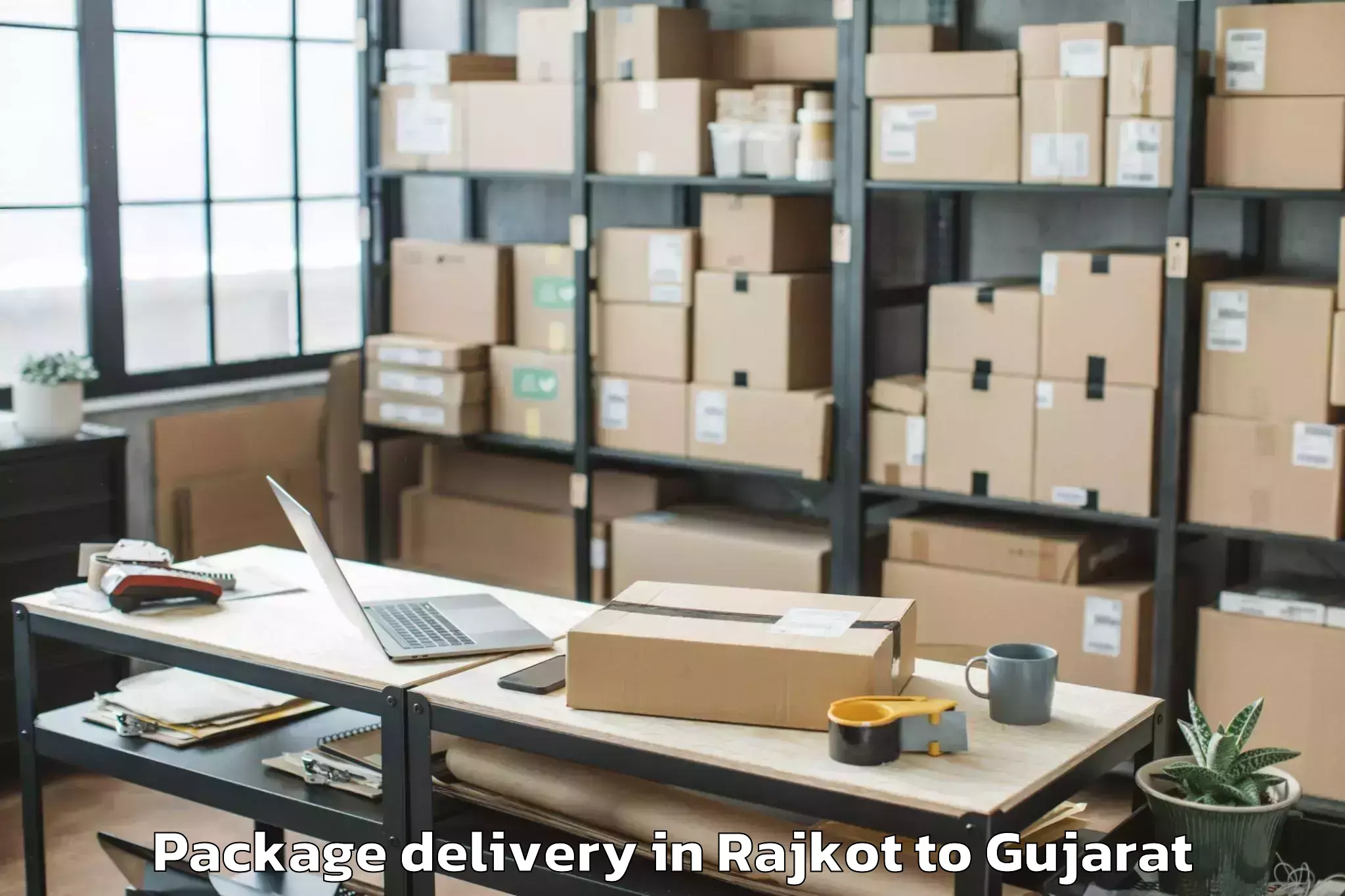 Reliable Rajkot to Ghoghamba Package Delivery